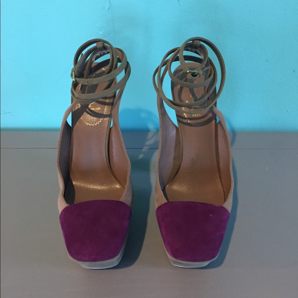 YSL Paris”Obsession” Colorblock Platform Pump - Picture 3 of 8